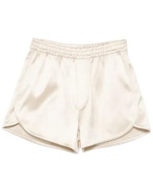 Nanushka Elastic-Waistband Shorts - Natural