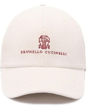 Brunello Cucinelli Corduroy Logo-Embroidered Baseball Cap - Pink