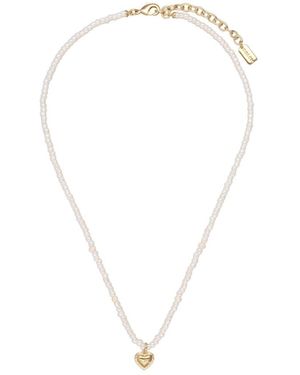 COACH Heart-Shaped Pendant Necklace - White