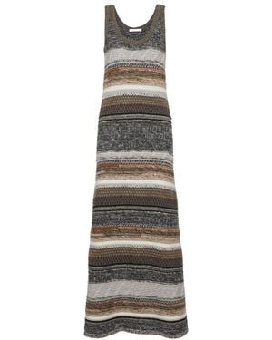 Chloé Striped Knitted Maxi Dress - Multicolour