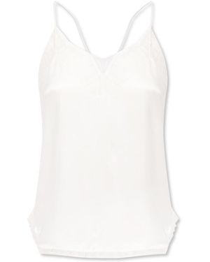 IRO Glistening Lace-Embellished Top - White