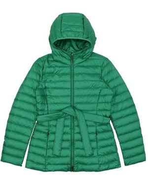Weekend by Maxmara Hooded Quilted Down Jacket - Green