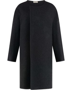 TOTEME Totême Long Sleeved Open-Front Coat - Black