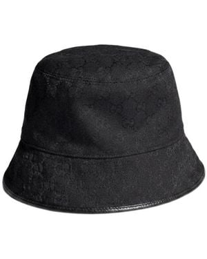 Gucci Gg Cotton Canvas Bucket Hat - Black