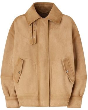 Ermanno Scervino Buckle-Detail Leather Jacket - Brown
