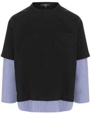 Comme des Garçons Comme Des Garçons Homme Shirt Insert Layered T-Shirt - Black