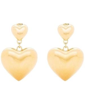 Moschino Heart Pendant Earrings - Metallic