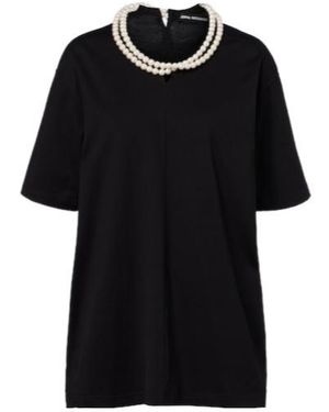 Junya Watanabe Oversized Embellished Cotton T-Shirt - Black