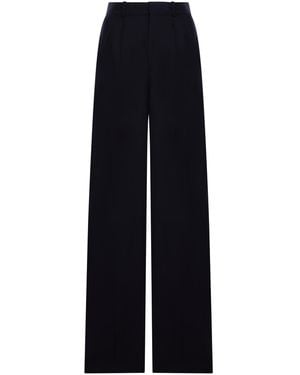 Saint Laurent High Waist Wide Leg Pants - Blue