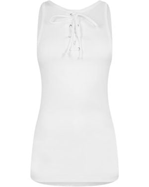 Prada Tie-Neck Vest - White