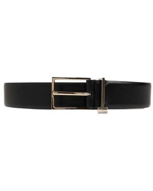 Tom Ford Square-Buckle Belt - White
