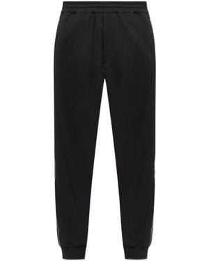 McQueen Elastic Waisted Track Trousers - Black