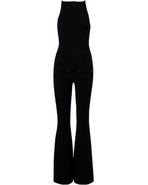 Courreges Logo Jumpsuit - Black