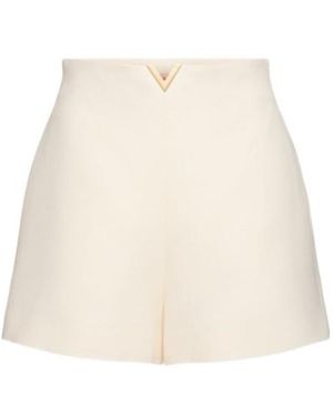 Valentino Letter Logo Shorts - Natural