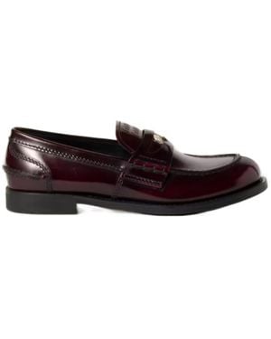 Miu Miu Leather Loafers - Brown