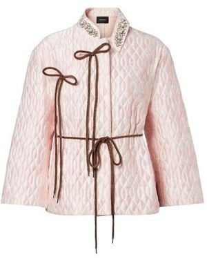 Simone Rocha Embellished Quilted Jacket - Pink