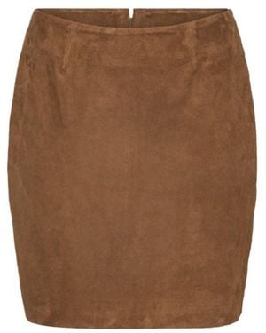 ROTATE BIRGER CHRISTENSEN Suede Mini Skirt - Brown