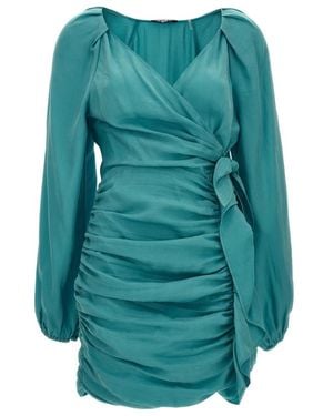 Emanuel Ungaro Ungaro Dominique Ruched Dress - Blue