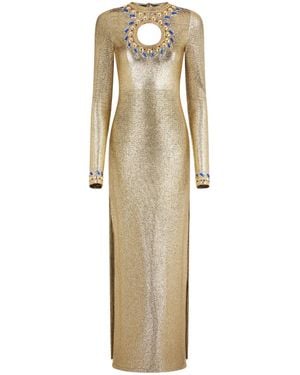 Rabanne Temporary Crystal-Embellished Maxi Dress - Natural