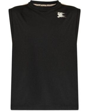 Burberry Ekd Printed Sleeveless T-Shirt - Black