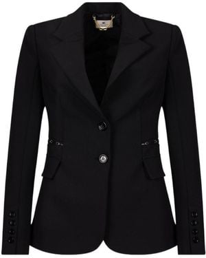 Elisabetta Franchi Single-Breasted Blazer - Black