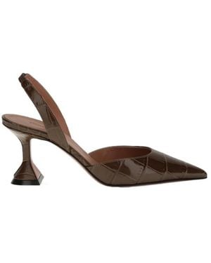 AMINA MUADDI Open-Back High Heels - Brown