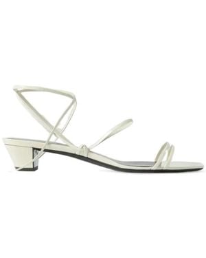 The Row Graphic High-Heeled Sandals - White