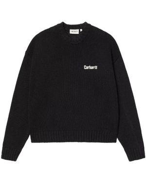 Carhartt Logo-Detail Heart-Print Jumper - Black