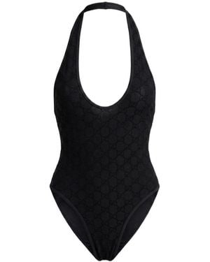 Gucci Gg Stretch Jersey Bodysuit - Black