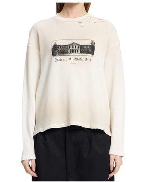 Ann Demeulemeester Distressed Long-Sleeve T-Shirt - White