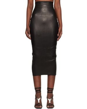 Rick Owens Paneling Midi Skirt - Black