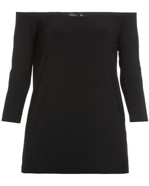 Norma Kamali Off-Shoulder Slim-Fit Blouse - Black