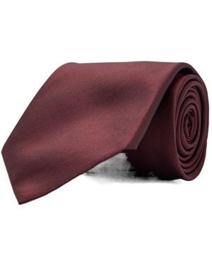 Saint Laurent Silk-Taffeta Tie - Purple