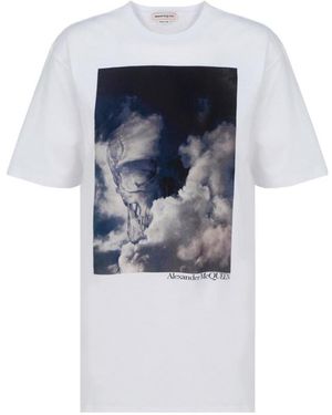 McQueen Storm Skull-Print Short-Sleeve T-Shirt - Blue