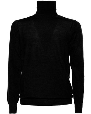 Paolo Pecora Roll Neck Knitted Jumper - Black
