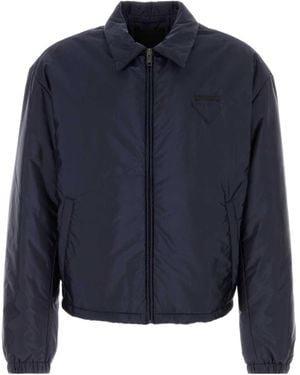 Prada Long-Sleeved Casual Jacket - Blue
