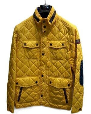 Paul & Shark High-Necked Quilted Casual Jacket - Yellow