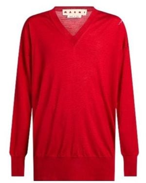 Marni Wool Knitted Sweater - Red