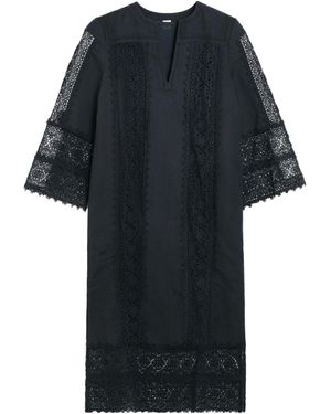 By Malene Birger Lace-Panel Midi Dress - Black