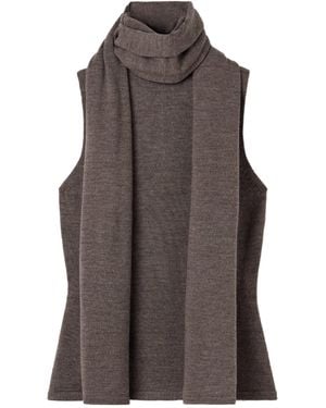 STAUD Canal Wool Turtleneck Sweater - Brown