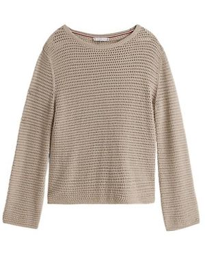 Tommy Hilfiger Pointelle Crochet Jumper - Natural