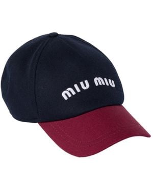 Miu Miu Drill Baseball Cap - Blue