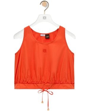Loewe Drawstring Sleeveless Top - Red