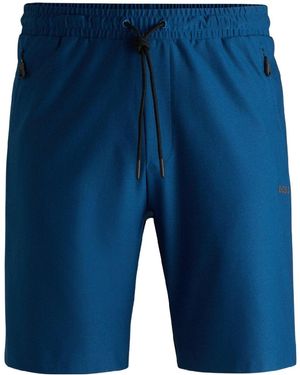 BOSS Elasticated-Waist Swim Shorts - Blue