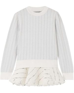 Sacai Long Sleeve Jumper - White