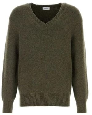 Ferragamo V-Neck Knitted Sweater - Green