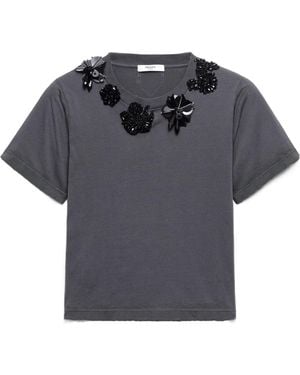 Prada Garment-Dyed, Distressed Jersey T-Shirt - Gray