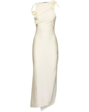 Coperni Asymmetric Stretch Jersey Dress - White