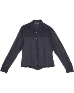 Paloma Wool Sheer Button-Up Top - Blue