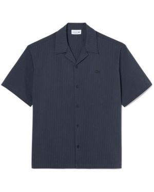 Lacoste Relaxed Fit Seersucker Shirt - Blue